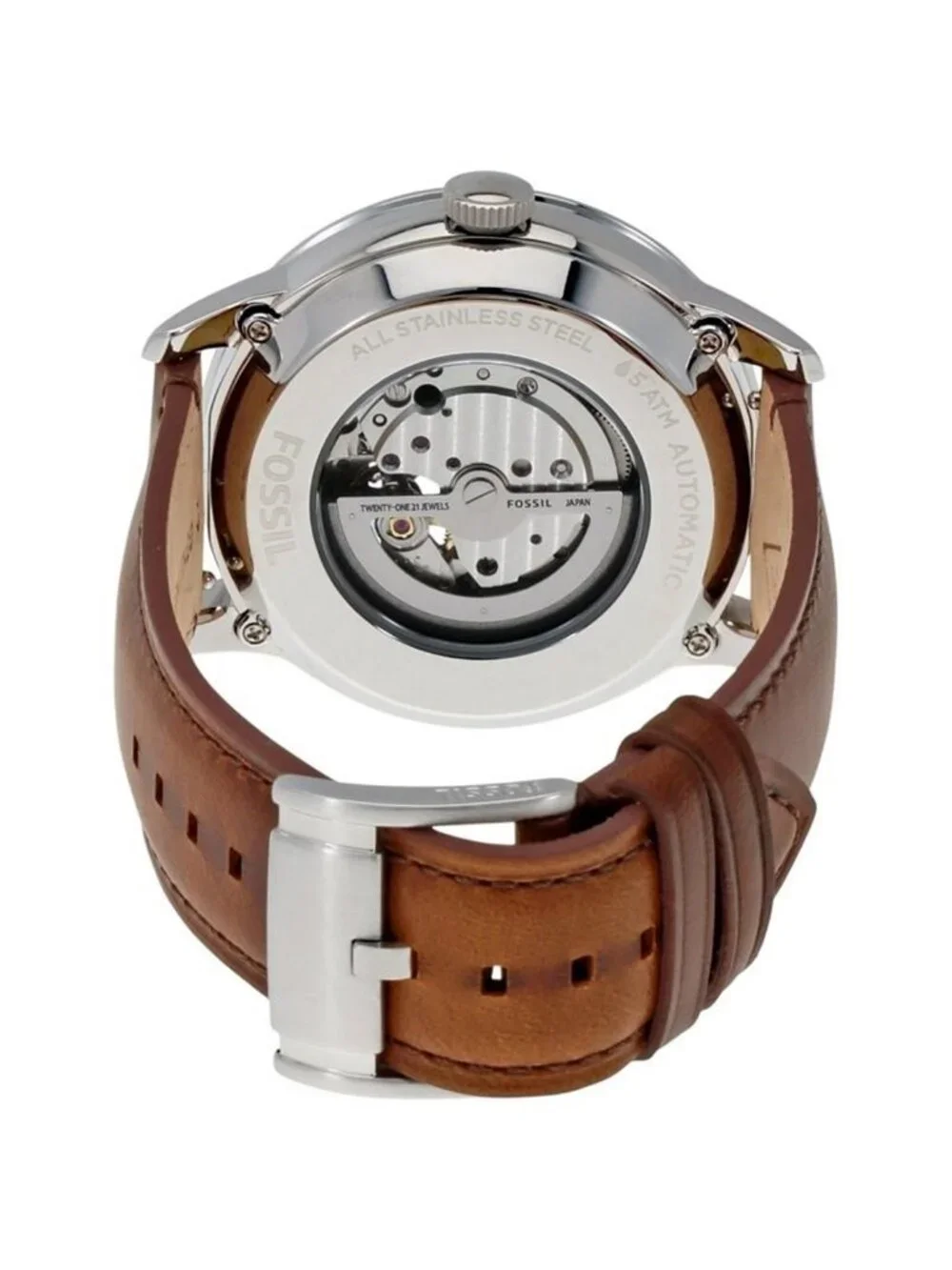 NWT Fossil Townsman Automatic Blue Satin Dial Men's Watch
